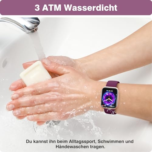 Image of Smart Watches for Women, 1.85 inch HD Smart Watch Compatible iPhone /Samsung /Android (Answer /Make Call), Fitness Watch with Heart Rate /Sleep /SpO2 Monitor, SmartWatch 3ATM Waterproof, 120+ Sport Modes Alexa
