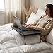 BUYIFY Foldable Laptop Bed Desk for Couch, Sofa - Large Lap Desk Tray Table with Cup Holder and Tablet Slot - Portable Notebook Stand for Eating, Writing, Studying and WFH (Black)- USA Original Patent
