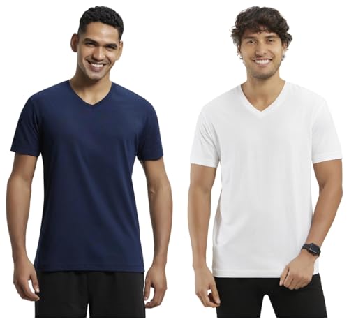 Image of Jockey Men's Solid Regular Fit T-Shirt (2726-0105-BLACK XX-Large)