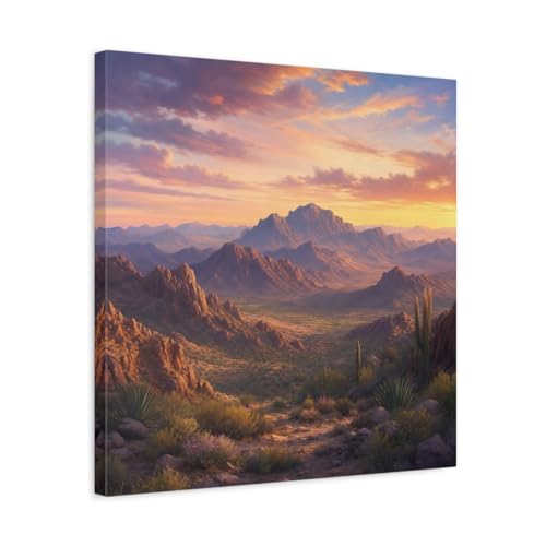 Comment décorer un mur vide au-dessus du canapé ? Tableau de désert 50x50 cm réaliste
