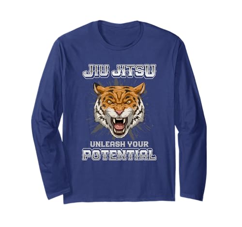 Brazilian Jiu Jitsu MMA and Grappling BJJ Tiger Head Maglia a Manica