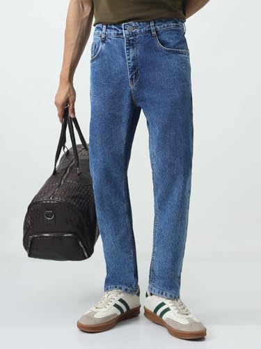 Image of Urbano Fashion Men's Slim Fit Washed Denim Jeans Stretchable