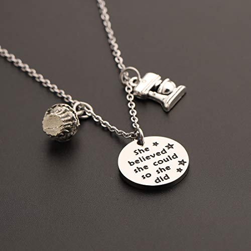 CHOORO Baker Gift Baking Charm Bracelet She Believed She Could Wire Bangle Pastry Chef Gift For Her4