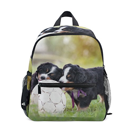 Preisvergleich Produktbild BALII Rucksack mit zwei Hunden, Spielball für Kleinkinder, Büchertasche, Schulrucksack für Mädchen und Jungen