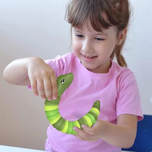 Image of Chocozone Crawling Caterpillar Toy Toddler Toys for Kids Flexible Clicky Sound Making Sensory Toys for 2+ Years Old Boys & Girls - 23cm Snake
