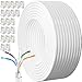 Lan Kabel 100 Meter, Cat 6 Verlegekabel 100m Netzwerkkabel Weiß Outdoor Lange Außenbereich Installationskabel Wasserdicht Patchkabel Ethernet Kabel FTP 23AWG Geschirmt Rj45 Gigabit Internetkabel ES Outdoor günstig Kaufen-Lan Kabel 100 Meter, Cat 6 Verlegekabel 100m Netzwerkkabel Weiß Outdoor Lange Außenbereich Installationskabel Wasserdicht Patchkabel Ethernet Kabel FTP 23AWG Geschirmt Rj45 Gigabit Internetkabel