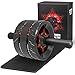 Wishstar AB Roller, Rueda para Abdomen con Alfombrilla para Rodillas,Aparatos Portátiles para Entrenamiento de Fuerza Muscular Fitness,Muscle Exerciser para Gimnasio,Home Fitness Entrenamiento(Rojo)