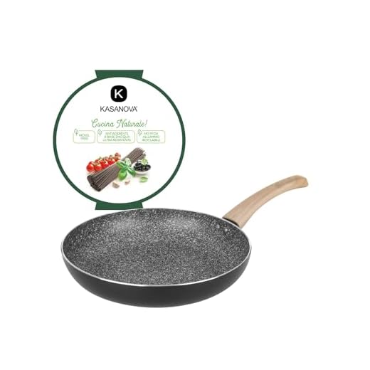 KASANOVA Padella 26 cm Black Stone nero Cottura