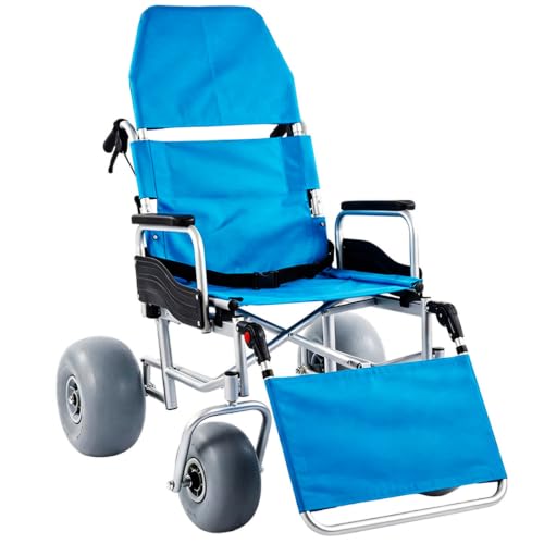 Mirjynous Beach Wheelchair for Soft Sand, All-Terrain Beach Wheelchair