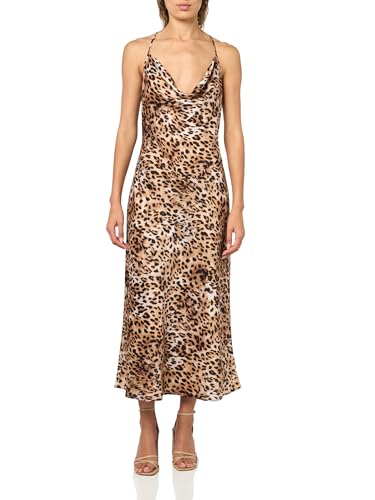 guess brown dress Guess Evening Dress 'NEW LIZA' female BROWN plain colored size M