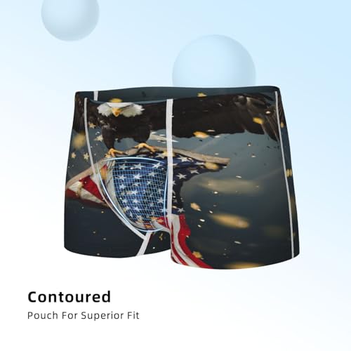 Boys' Cotton Boxer Brief Soft Underwear-North American Bald Eagle4