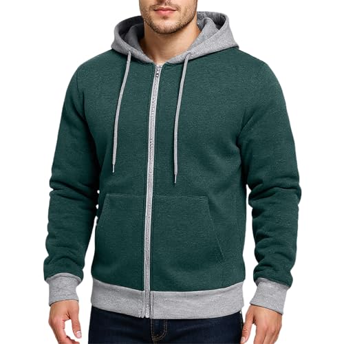Men's 2025 Fall Winter Lightweight Hooded Pullover Warm Casual Sweatshirt Drawstring Oversized Hoodies Tracksuit