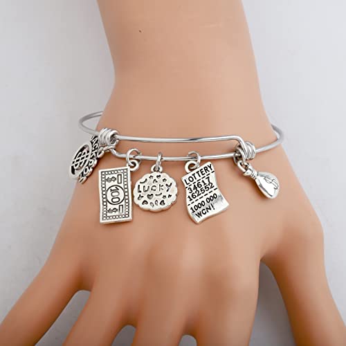 ENSIANTH Gambler Ticket Bracelet Good Luck Jewelry Casino Lover Gift Lottery3