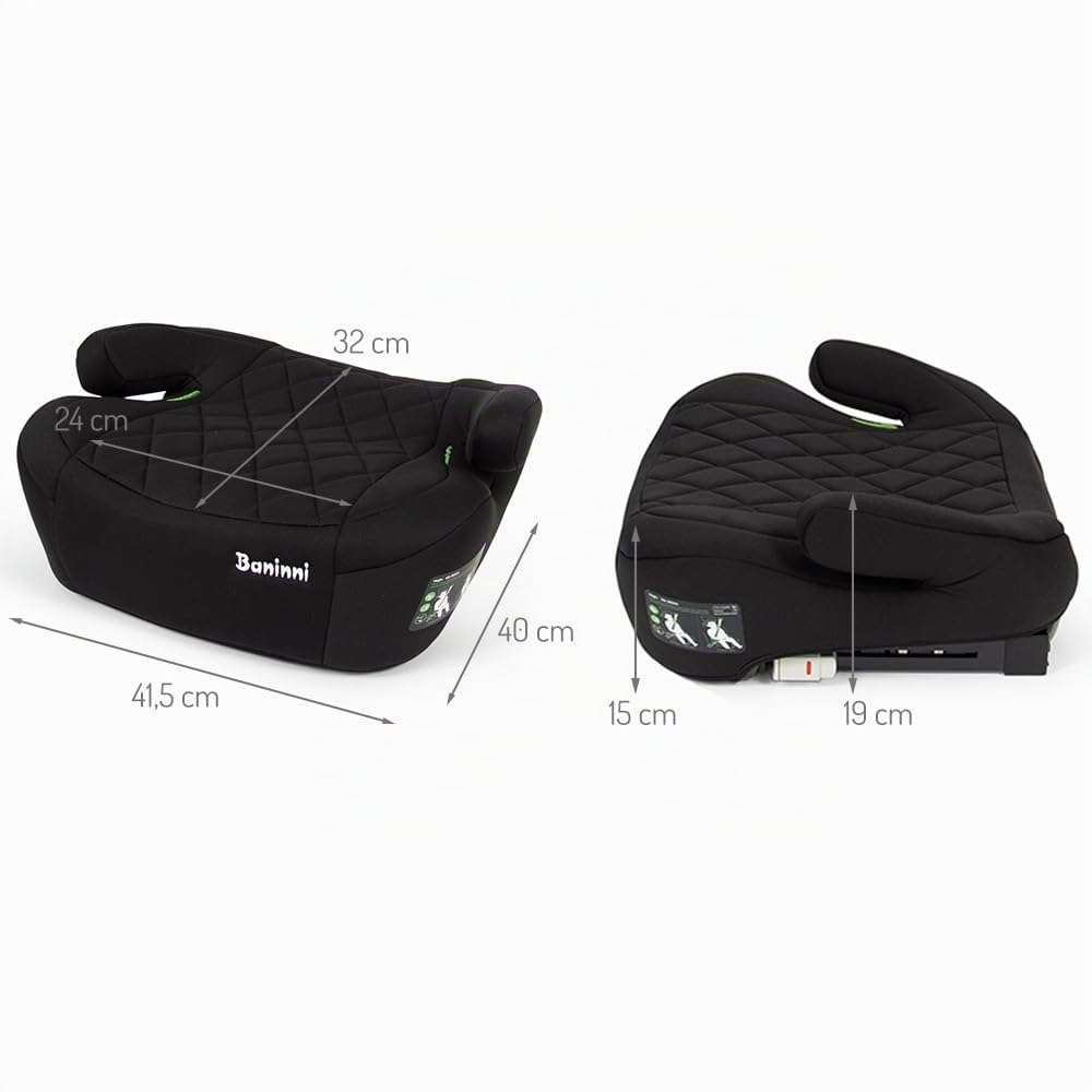 Baninni Siège d’Auto Réhausseur i-Size Avena Noir