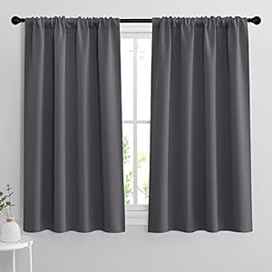 RYB HOME Grey Blackout Curtains &#8...