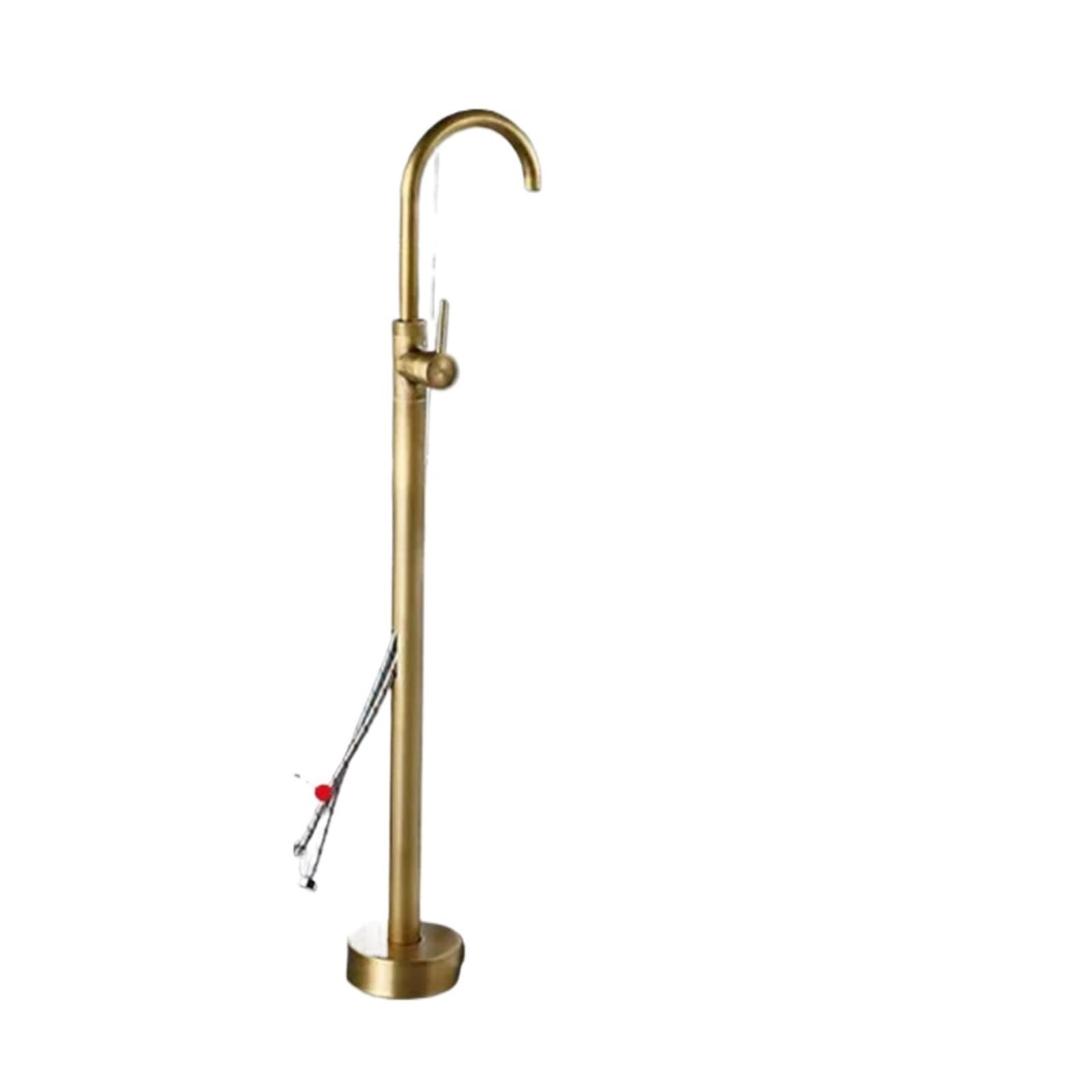 Psnklmm Color11 Brass Bathtub Faucet Swive Spout Tub Mixer Tap With Handshower Bath Shower Floor Standing Antique Bronze