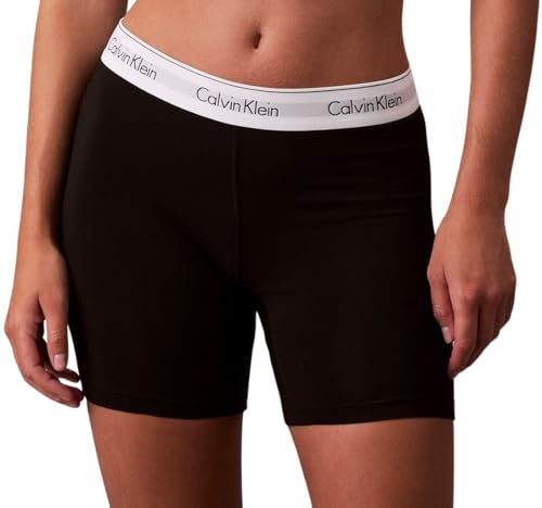 Calvin Klein Damen Hipster Boyshort Boxer Brief mit Logobund, Schwarz (Black), M