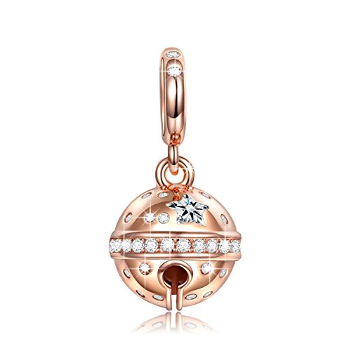 NINAQUEEN 925 Sterling Silver Charms for Pandöra Bracelets Rose Gold Dangle Charm Pendant Charm Jewelry Gifts for Mom Women Wife Girls