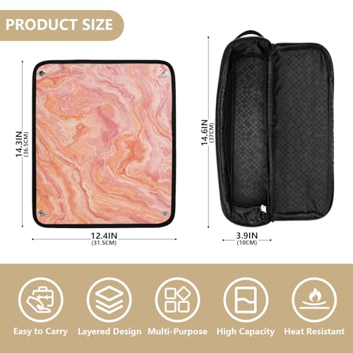 Bolsa organizadora para herramientas de cabello y tapete resistente al calor miniatura 4