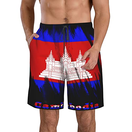 Men's Beach Shorts Quick Dry Shorts Comfortable Loose Drawstring Gym Shorts Running Swimsuit Pants with Pockets