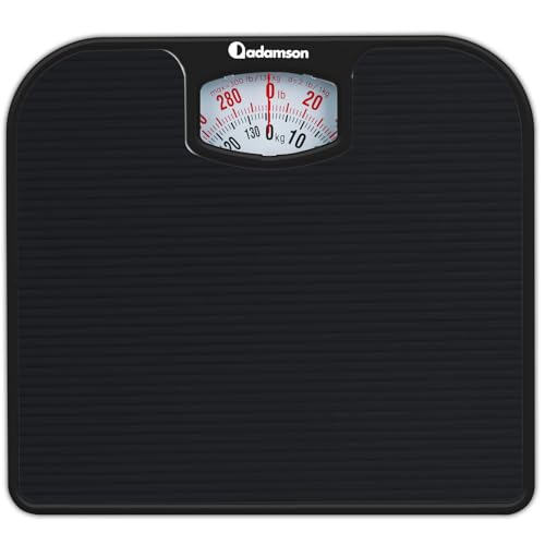 Adamson A21 Analog Scales for Body Weight - Up to 300 LB - New - Anti-Skid Rubber Surface - Large...