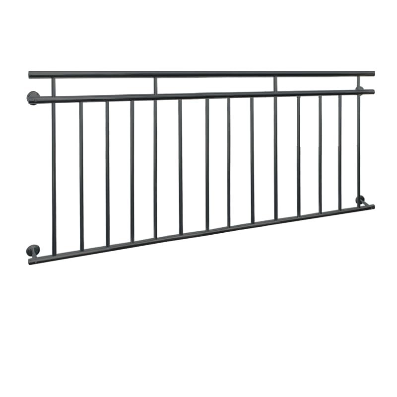 ECD Germany Balustrade Française 90x184 cm, 14 Barreaux de Remplissage, Anthracite Mat et Rugueux,...