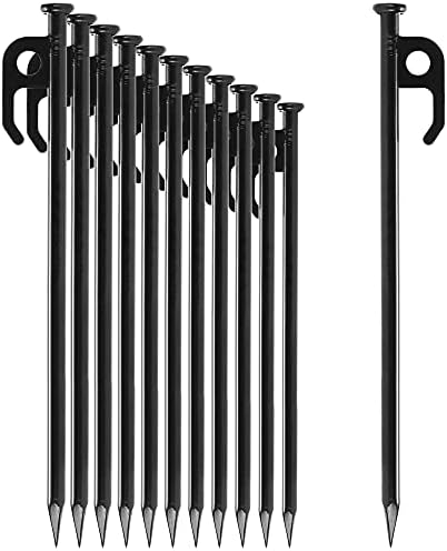 COM-FOUR® 12x piquets de Tente en Acier - piquets Longs et Robust...