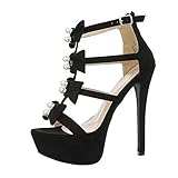 High Heel Sandaletten für Damen sind ein optisch toller Begleiter durch den Sommer. Durch den Absatz sorgen sie für feminine Eleganz, die Variante mit Plateau zaubert endlos lange Beine. Zu den beliebten Farbtönen zählen vor allem Weiß, Silber, Schwarz, Braun und Beige. Die hübschen Schuhe passen wunderbar zum luftigen Sommerkleid, aber auch zu extravaganteren Kleidern bei Festen oder einem gehobenen Dinner.