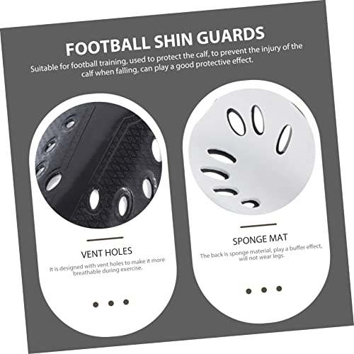 Espinilleras de fútbol para niños pequeños con protección de esponja negra de pantorrilla 2