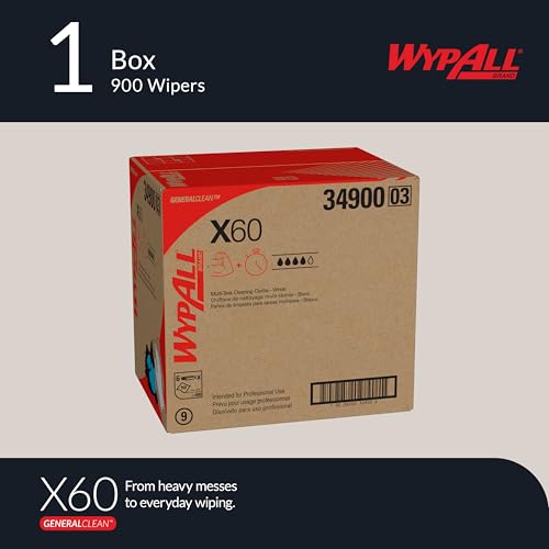 Image of WypAll GeneralClean X60 Multi-Task Cleaning Cloths, 6 x 150 Towels (34900)