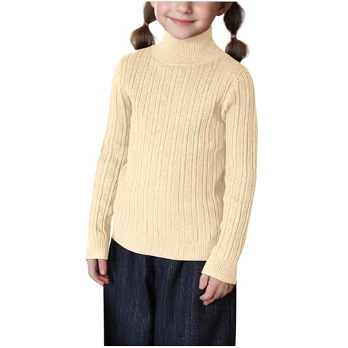 Girl Basic Knit Sweaters Turtleneck Long Sleeve Slim Sweater Children's Casual Warm Knitted Top for Kids Girls Boys