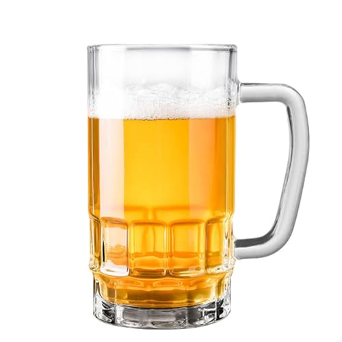 IFCXA Classic Dimple Beer Pint Mugs with Handle, 2-Pack