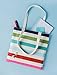kate spade new york Canvas Tote Bag with Interior Pocket, Candy Stripe