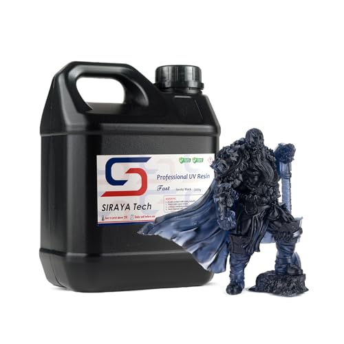 Image of Siraya Tech Fast ABS-Like 3D Printer Resin 405nm UV-Curing Non-Brittle High Precision 3D Printing Liquid Standard Photopolymer Resin for LCD DLP 3D Printing 8K Capable (Smoky Black, 2kg)