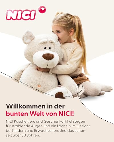 NICI Kuschelkissen Wool*y Gang Green 43 x 25cm, Weiches Plüsch, Flauschiges Kuscheltierkissen mit Schafen für Mädchen, Jungen & Babys, Rechteckiges Stofftierkissen - 49682