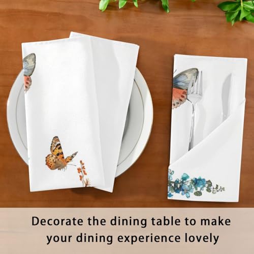 Servilletas de Tela Butterfly con Flores y Mariposas Set x6 miniatura 7