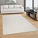Produktbild Paco Home Teppich Wohnzimmer Schlafzimmer Esszimmer Kurzflor Moderne Optik Einfarbig Pastell, Grösse:60x100 cm, Farbe:Creme