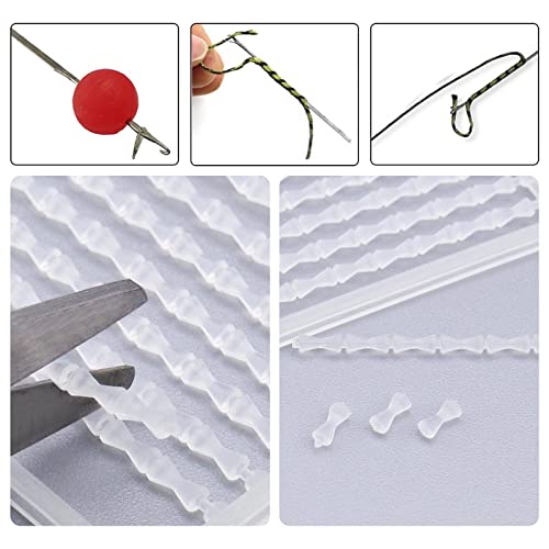 ECSiNG 2PCS Baiting Needles with 200PCS Dumbell Bait Stoppers Carp Boilie Bait Stops Hair Rig Extender Fishing Tackle Fishing Baits Accessories - Image 3