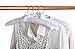 Amber Home 5 Pack 17 Inch Large White Satin Padded Hangers for Women Clothing, Anti Slip Cushioned for Sweaters, Silk Fancy Dress for Wedding, Delicate Cashmere