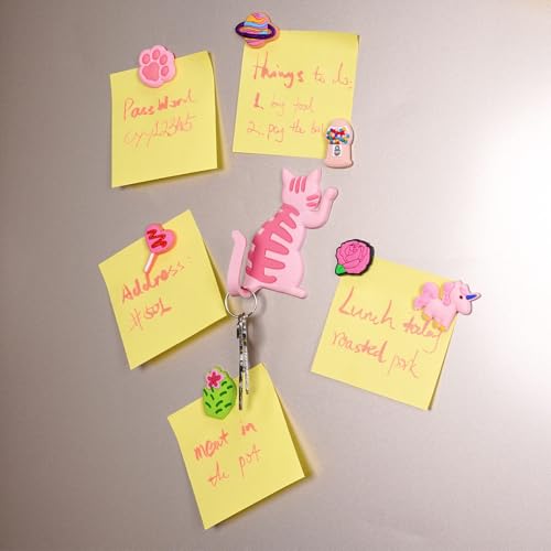 Imanes Decorativos para Refrigerador Gato Rosa, Pack 12 miniatura 6