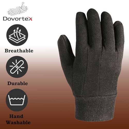 Dovortex Brown Jersey Gloves- Large Us 4Pcs (2 Pair) Clute Pattern And Knit Wrist Cuff Jersey Gloves For Men thumb #5