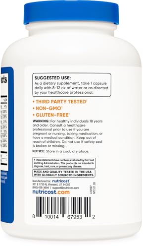 Image of Nutricost Vitamin B Complex 462mg, 240 Capsules - with Vitamin C - Energy Complex (Pack of 2)