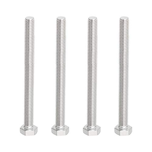 Image of M8 x 120mm Hex Head Bolts Screws Grade 5.8 Stainless Steel, Fasteners Fully Machine Threaded SUS304 4 Pcs
