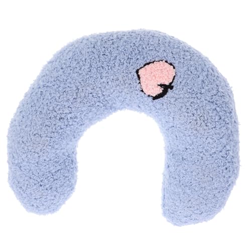 QUMIIRITY 字型デザイン 猫用枕 ネックサポート付き 柔らかい洗えるペット枕 居心地良い休息用クッション 小型猫と子猫対応 インテリアに馴染