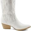 Botas vaqueras de media caña para mujer, punta cerrada 8
