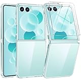 FNTCASE for Samsung-Galaxy Z-Flip-7 Clear Case: Military Grade Drop Protection Anti Yellowing Cell Phone Cover - Rugged Shockproof Protective Bumper Transparent Phonecase