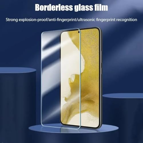 Image of 9H Tempered Glass Screen Protector for Galaxy A14 - Anti-Scratch, HD Clear, Bubble Free, White Edge | Pack of 10