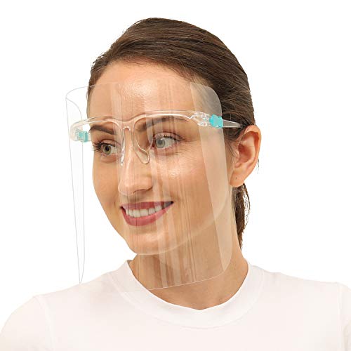 10pcs Glasses Face Shield Reusable Goggle Shields Replaceable Anti Fog Shields Transparent Face Shield Protect Face and Eyes for Women and Men (10, Transparent)