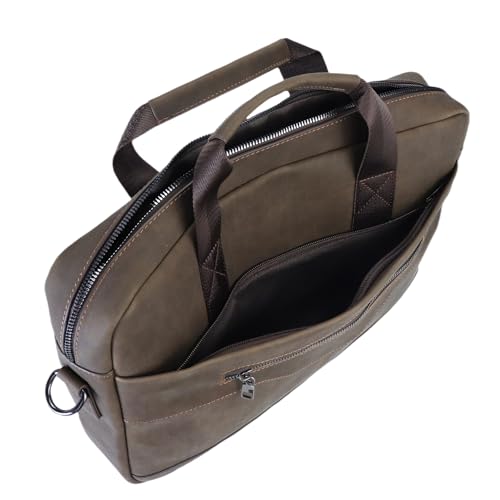 Maletín vintage para laptop 14" a 15.6" para hombre miniatura 6