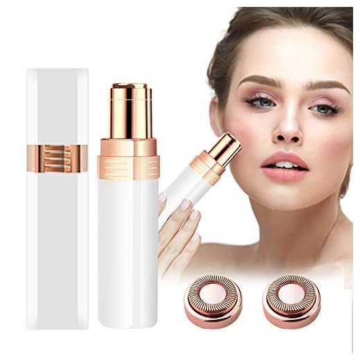 JYPS Depiladora Facial Mujer, Eléctrico Depilar para Sin dolor Afeitadora Mujer Afeitado Portátil para Vello Facial Con Cabezal de Repuesto, Cepillo de Limpieza y Luz (Blanco)